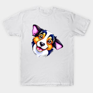 Australian shepherd puppy sketch T-Shirt